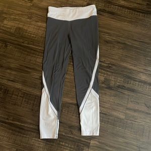 athleta girl gray and light pink leggings